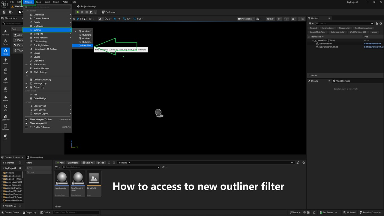 Advanced World Outliner Filter