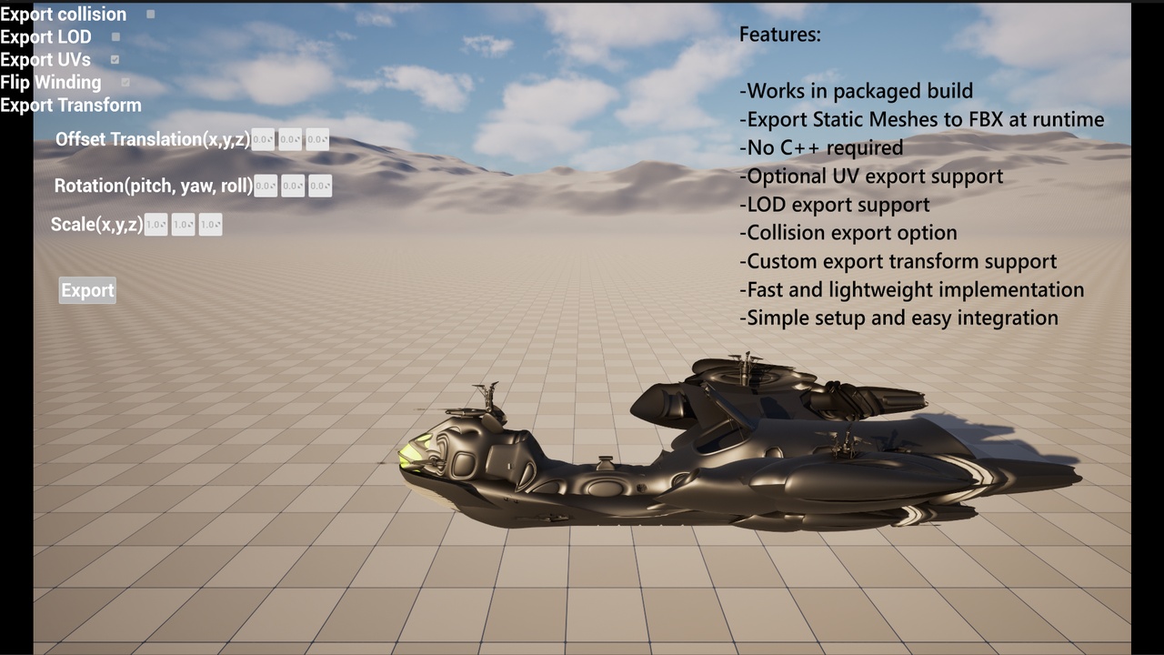 Runtime FBX Mesh Exporter Pro