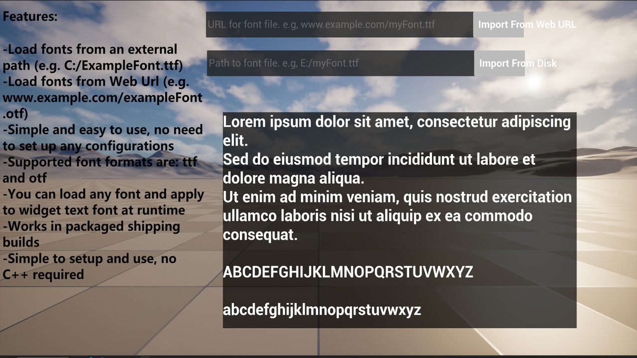 Runtime Font Loader
